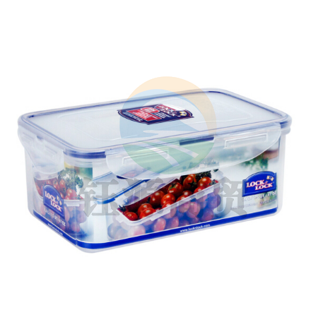 乐扣乐扣 HPL817 1.4L塑料保鲜盒大号装饭盒 大容量密封零食品水果便当盒餐盒 厨房收纳盒冰箱冷冻储物盒子 长方形