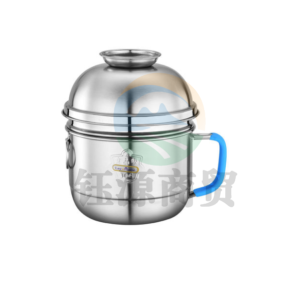 304不锈钢快餐杯 加厚圆形餐盒 学生食堂饭缸 宿舍泡面杯 1300ml