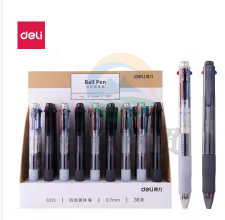 得力S313四色圆珠笔0.7mm子弹头(单位：支)混..