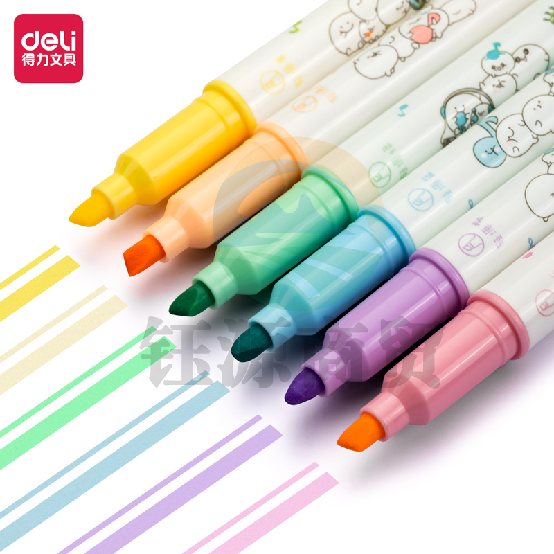 得力S113源源得力荧光笔(混)(袋)