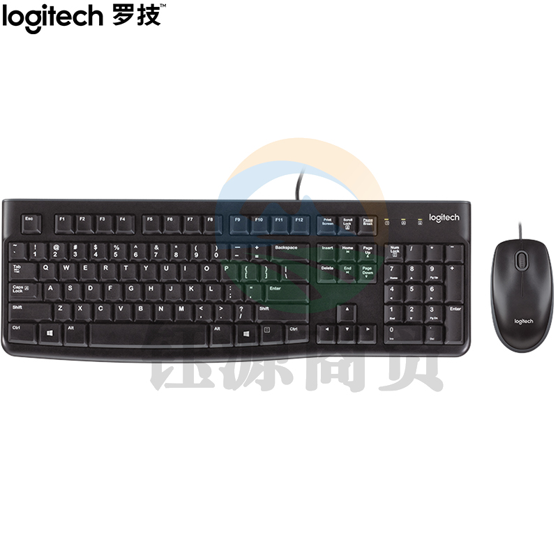 罗技(Logitech) MK120 键鼠套装 有线键鼠套装 USB即插即用 全尺寸 黑色    WLSZ07102144097834