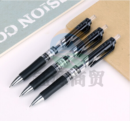得力 S02 黑芯0.7mm按动子弹头12支/盒签字笔 中性笔 水笔(单位：支)    WLSZ01072151091324