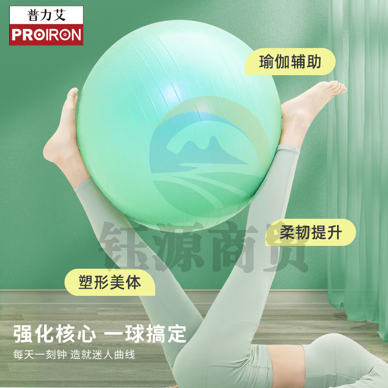 PROIRON 瑜伽球 加厚防爆防滑瑜伽球孕妇助产平衡球成人塑形训练健身球 55cm海天蓝