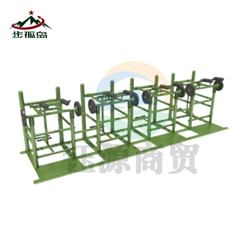 步孤岛 深蹲力量组合训练器 力量组合健身大型体能训练器材 深蹲训练器 军绿色