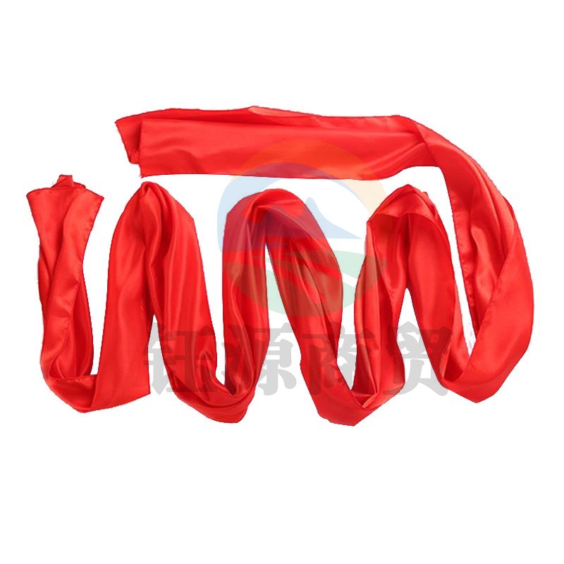 壹居长宁 元旦圣诞 舞蹈红绸带扭秧歌新婚跳舞彩带结婚大红绸布儿道具广场长绸子3米童腰带*35cm