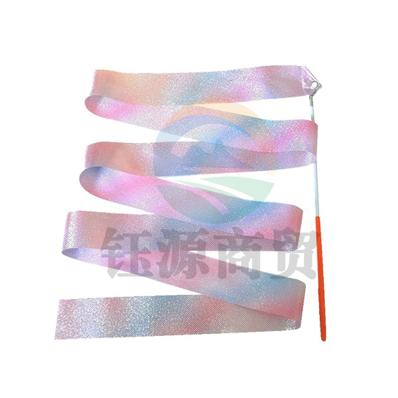 壹居长宁 2米艺术体操彩带节庆装饰用品舞蹈演出道具广场舞丝带儿童玩具飘带 闪星款 两米
