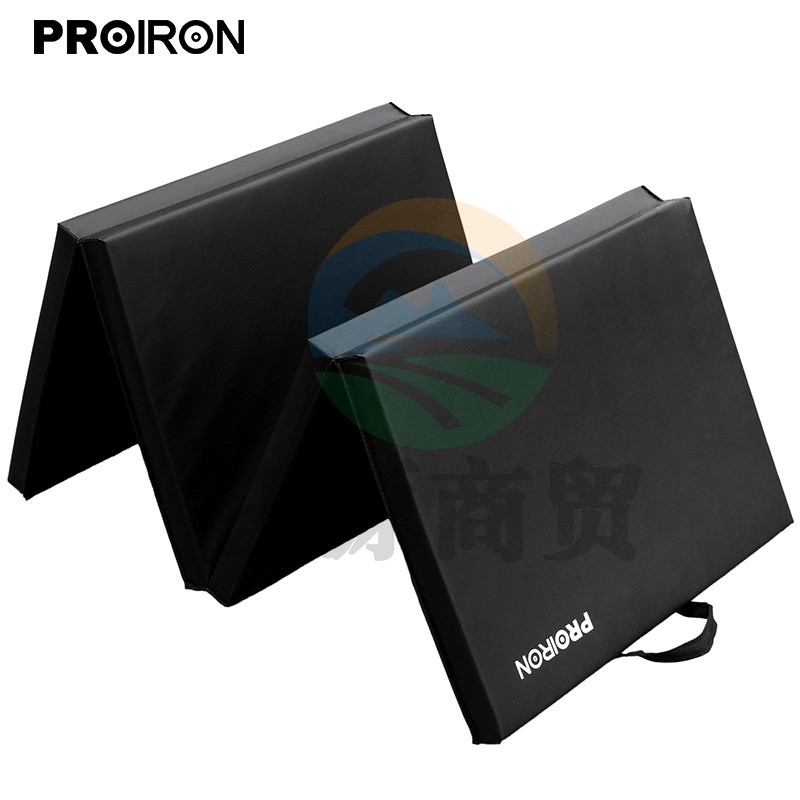 PROIRON 健身垫 加厚4厘米可折叠体操垫 舞蹈垫练功打坐运动仰卧起坐防护垫户外野餐垫 加宽黑色244*91*4cm