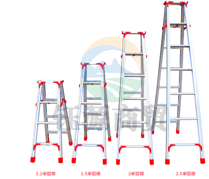 长鑫精选 加固铝合金梯子 双侧折叠梯 1.5米 2米2.5米人字梯 工程梯/库房 装修梯具 加厚 200CM