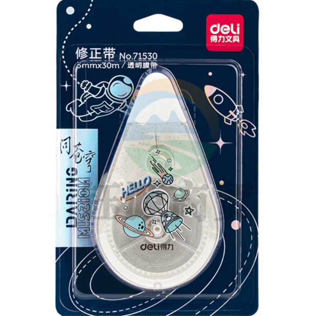 得力71530(中国航天)修正带_5mmx30m膜带(混)(卡)