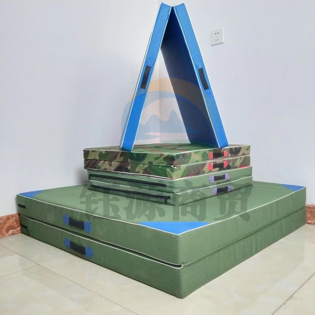 中小学幼儿园体育用品设备户外类体操垫海绵垫立定跳高训练垫仰卧起坐武术空翻海绵珍珠棉瑜伽垫军绿色迷彩色彩色