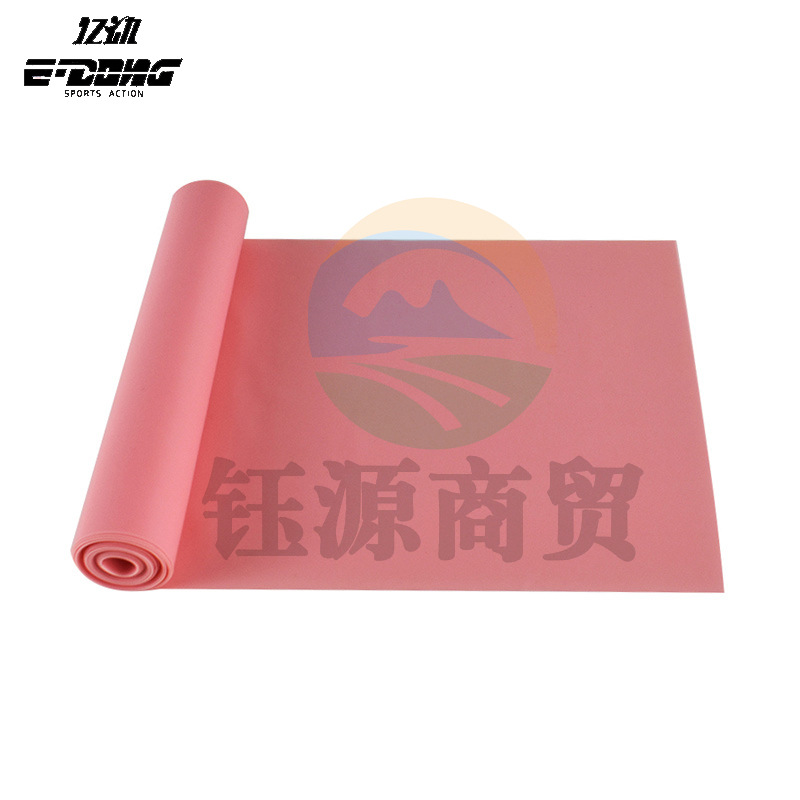 亿动 瑜伽带伸展带拉力带健身男女开背舞蹈训练带阻力带后背健身瑜伽绳 普通款18磅 粉色