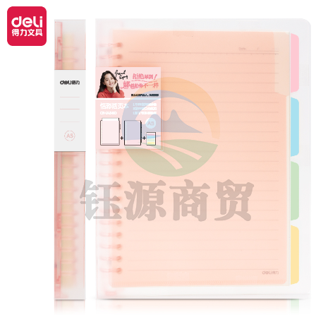 得力QHA560甜彩活页本(混色)(本)