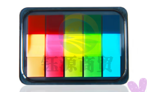 得力(deli)100张5色荧光膜指示标签贴 44*12mm抽取式便利贴便签条记事贴9060