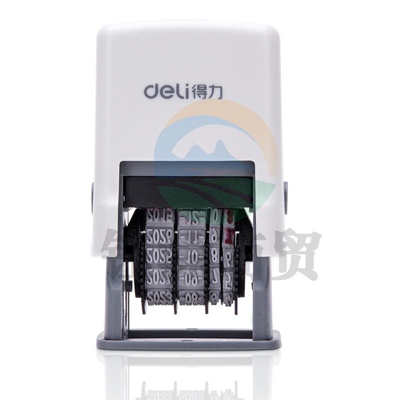 得力79951生产日期打码机(灰白) 小号实线(不带印油)