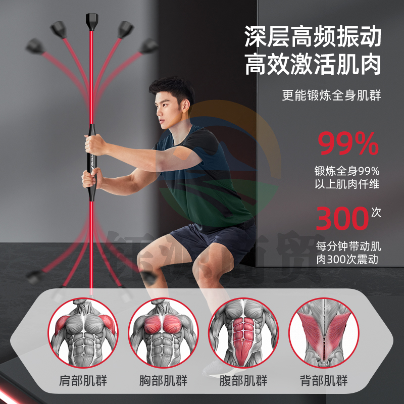 李宁（LI-NING）飞力士弹力健身棒臂力仕律动器材运动训练棒菲力斯瑜伽硬杆棒肌肉放松震抖动振颤棒颜色随机