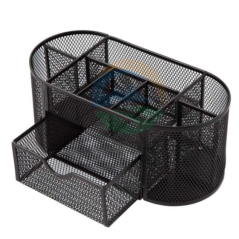 齐心 B2001 金属笔筒 椭圆   WLSZ01312213518458