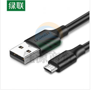 绿联 UGREEN US289 USB2.0公转Micro5p数据线 60135 安卓数据线快充micro usb蓝牙耳机充电宝线 0.5米/黑色   WLSZ01291736502173