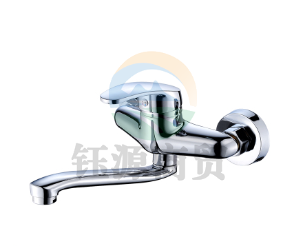 全铜入墙式水龙头冷热厨房单冷洗菜盆水槽阳台洗衣池加长水龙头(不含安装)