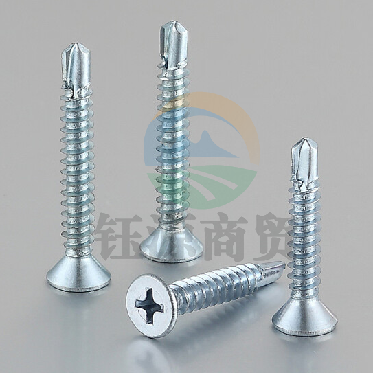 火豹 4.2mm*19 平头燕尾螺丝镀锌自攻自钻 约500个/盒   WLSZ08011154292059