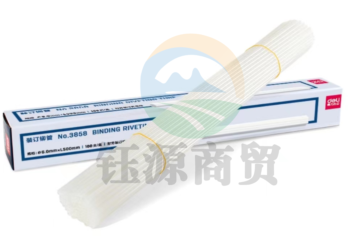 得力3858装订铆管(白)(100支/盒)   WLSZ04041134038750