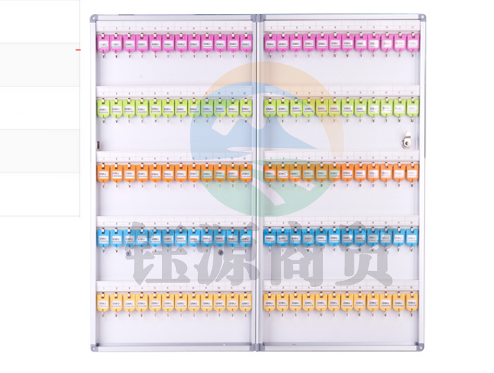 得力(deli)50803 120位铝合金钥匙管理箱 带锁壁挂含钥匙牌 银色     WLSZ02031143173054