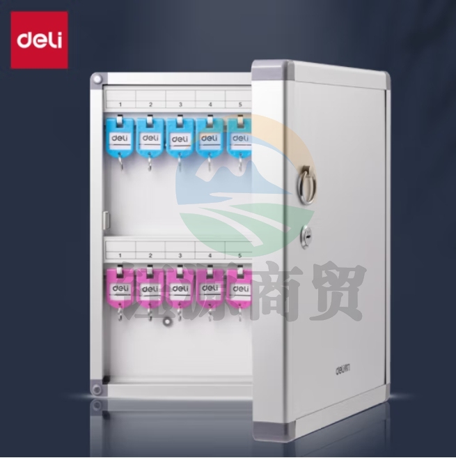 得力(deli)LZ132 32位铝合金钥匙管理箱 带锁壁挂含钥匙牌 银色      WLSZ02031145238511