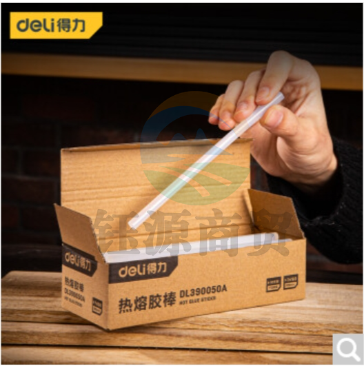 得力(deli) 高粘性热熔胶枪胶棒胶条50支纸盒装ROHS认证 7*160mm DL390050A