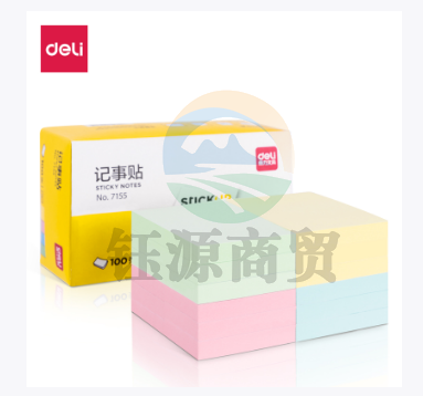 得力7155彩色记事贴(混)12袋    WLSZ01312229396725