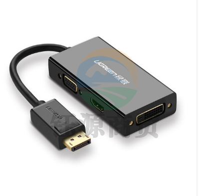 绿联(UGREEN)DP转HDMI/VGA/DVI三合一转换器 4K高清转接头线 标准DisplayPort电脑连接    WLSZ06281242507232