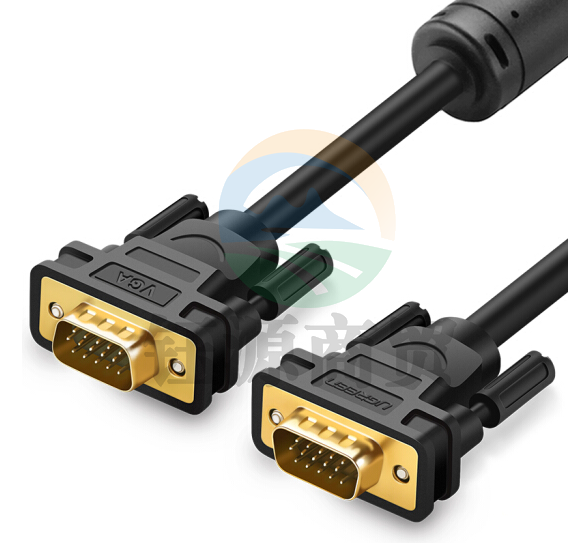 绿联 VGA线3+9工程级 公对公投影仪线 电脑显示器连接线 笔记本电视高清视频线延长线 黑色圆线 5米  11632      WLSZ06281239254717