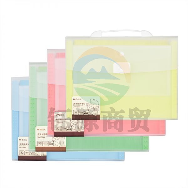 晨光 AWT92059 风琴包手提a4文件夹资料 颜色随机   WLSZ01312241442643