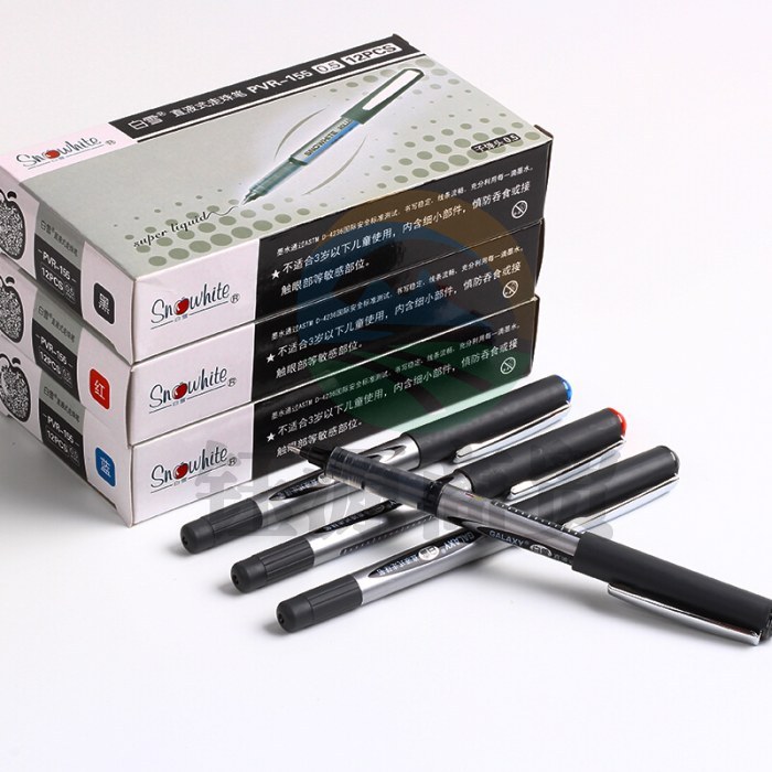 白雪 PVN-166 直液式走珠笔 针管型0.5 蓝色     WLSZ0623101325667