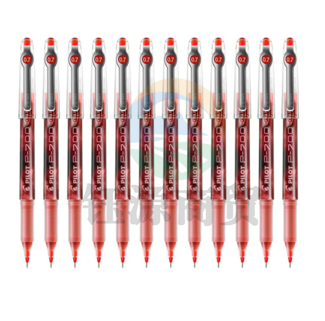 百乐 BL-P70 中性笔0.7mm 签字笔 12支 红色 WLSZ05281023154745