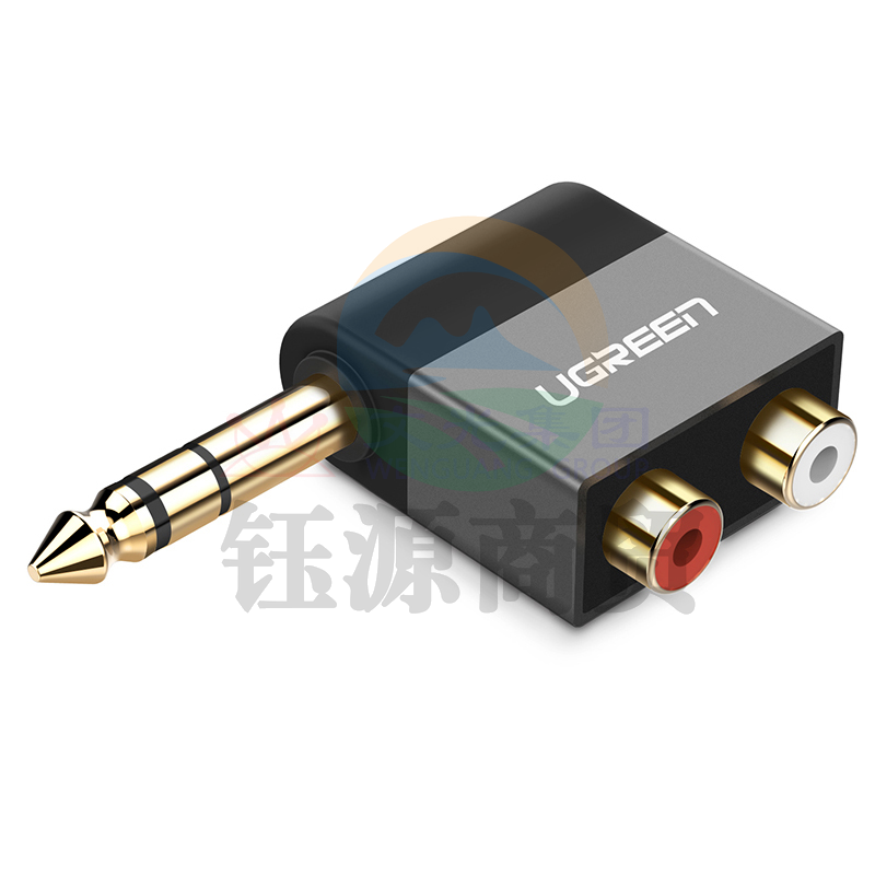 绿联 UGREEN 6.5转双莲花音频转接头 6.35mm公转2RCA红白母音频转换头 40846 功放调音台转音响插头转换器    WLSZ06281238228457