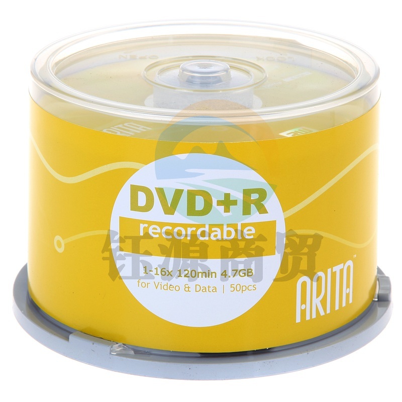 铼德(ARITA)e时代系列 DVD+R 16速4.7G 空白光盘/光碟/刻录盘 桶装50片