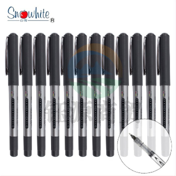 白雪 PVR-155 黑色 走珠笔0.5直液式 12支装    WLSZ06231014261240