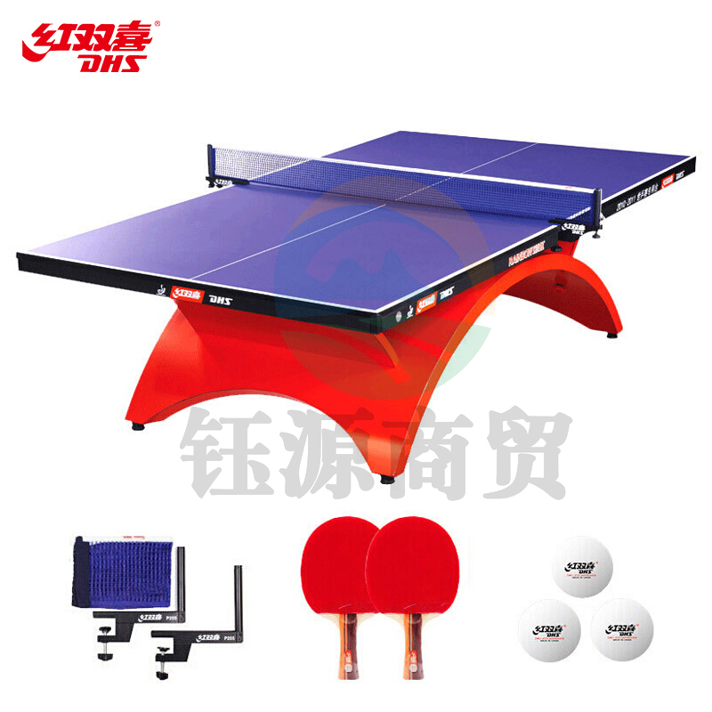 红双喜 TCH大彩虹乒乓球台 (赠高档网架/球拍/三星乒球)