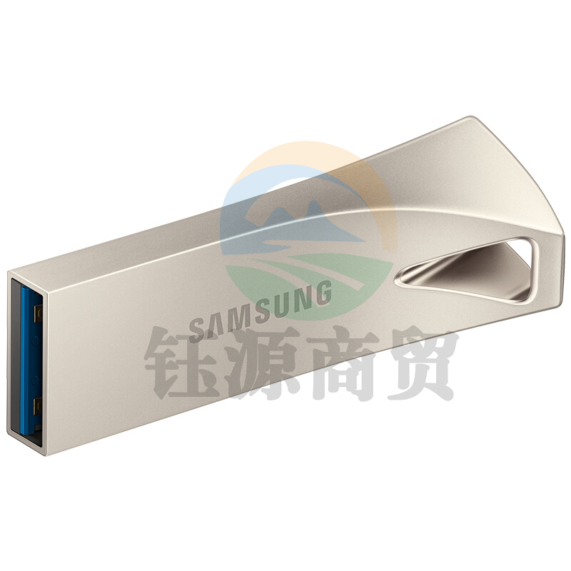 三星(SAMSUNG)128GB USB3.1 防水高速读写U盘金属外壳 BAR升级版+ 读速400MB/s 移动优盘(Gen 1)香槟银【BE3】