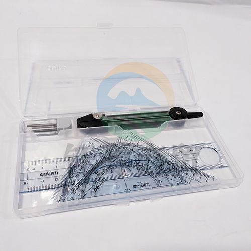 得力 9609 学生套尺直尺 166ｘ90ｘ15mm (单位:套) 混色     WLSZ01142140051750