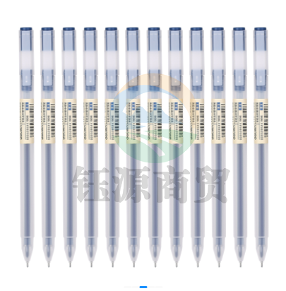 得力A119彩色中性笔0.5mm全针管(墨蓝)红色 12支装 /盒     WLSZ01142137083256