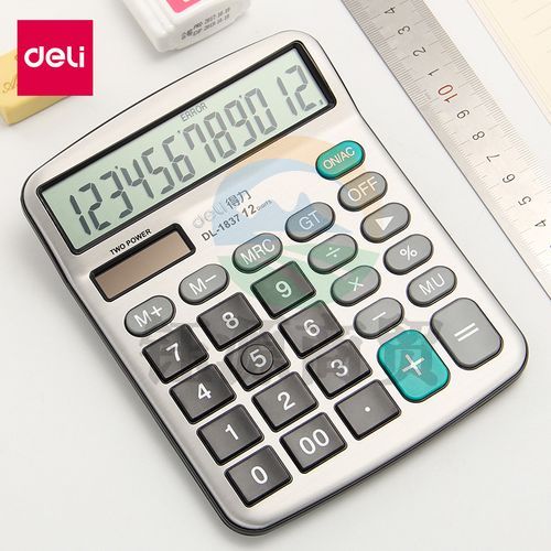 得力 1837 桌面计算器 (单位:台) 银色  WLSZ01142050101251