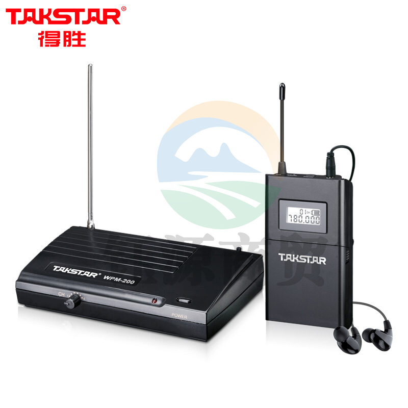 得胜 TAKSTAR WPM-200 无线耳返系统录音棚 接收器 发射器 黑色 计价单位:套