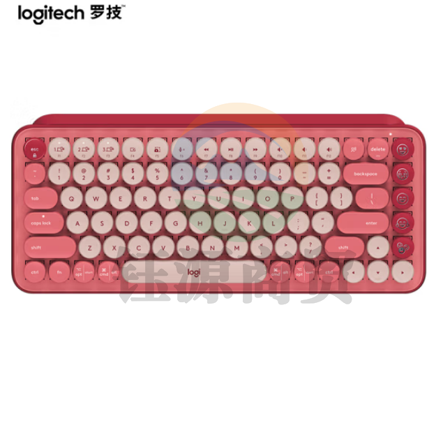 罗技 POP KEYS 泡泡无线机械蓝牙键盘 85键TTC轴 自定义表情包按键-电幻粉    WLSZ07102146087081