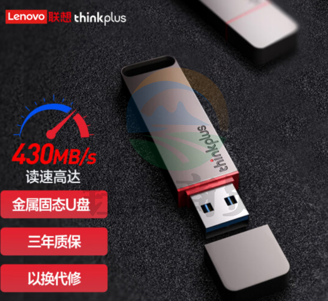 ThinkPad 联想thinkplus移动固态闪存优盘USB3.1高速传输U盘金属商务U盘电脑优盘 TU100 Pro灰色 【128G】 WLSZ05201741586534