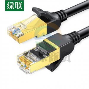 绿联 UGREEN NW107 七类网线 工程级八芯双绞全铜镀金双屏蔽万兆网络跳线 家装宽带监控连接线 2米 黑色