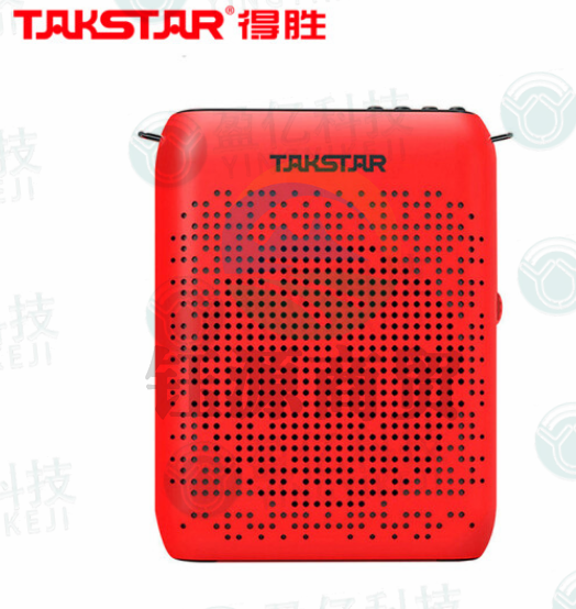 得胜(TAKSTAR)E220便携式小蜜蜂扩音器教师蓝牙迷你教学专用上课用带FM音箱 红色