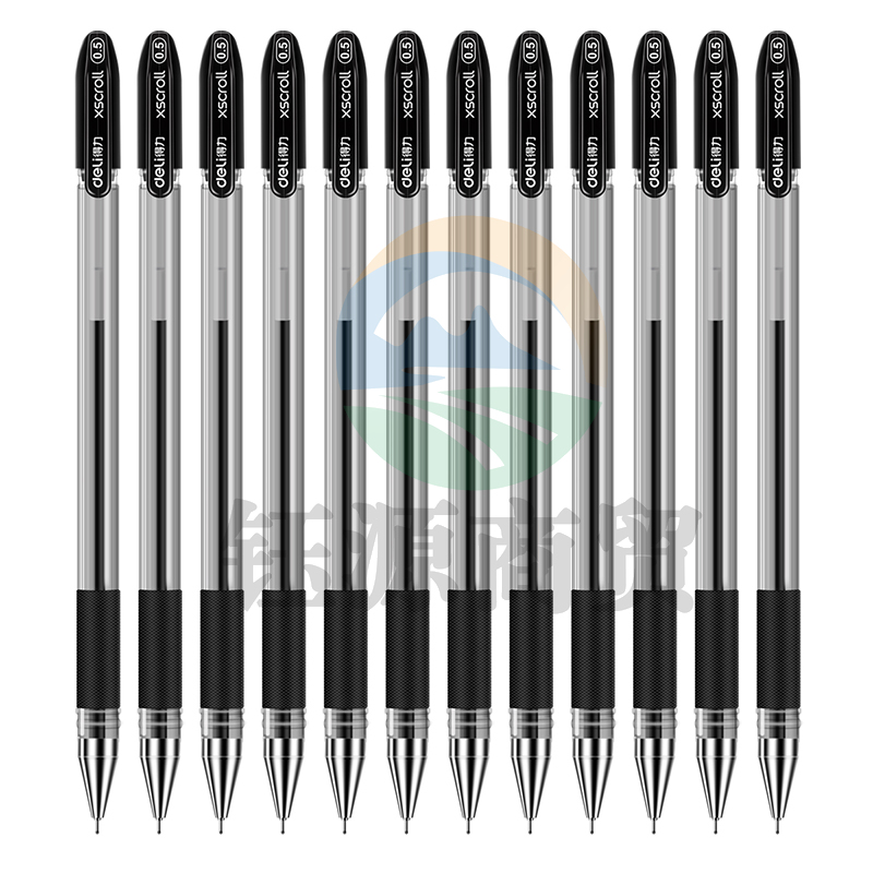 得力 S55中性笔0.5mm半针管(黑)(支)    WLSZ06281300303489