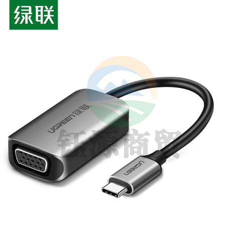 绿联 CM160 Type-C转VGA转换器扩展坞 通用华为手机iPad苹果电脑 USB-C转VGA手机投屏线转接头拓展坞 50316