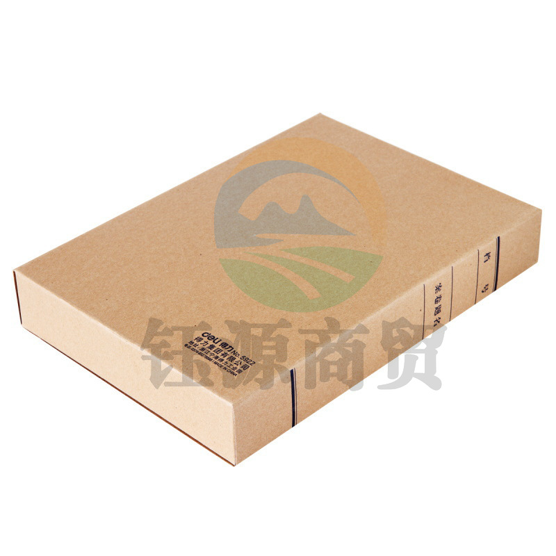 得力 5922 牛皮纸档案盒 A4 背宽50mm  WLSZ02051315256690