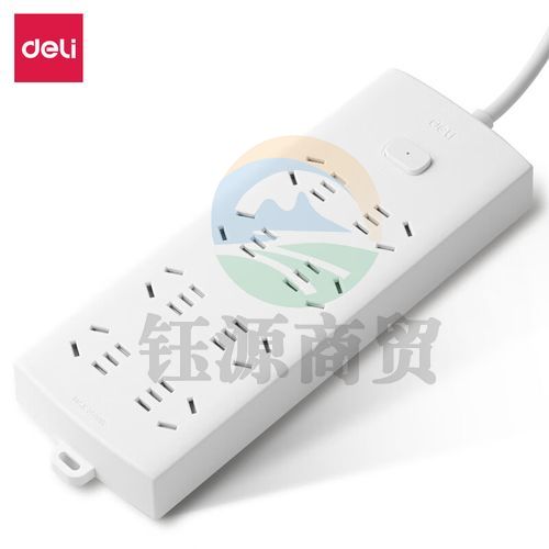 得力(deli)莹白系列延长线插座 接线板 线芯加粗 总控开关插座 办公家用用品 【8组合孔长1.8米】LX116(1.8)    WLSZ07021148016783